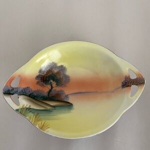 Meito China Hand Painted Frank J Donahue Made In Japan Dish